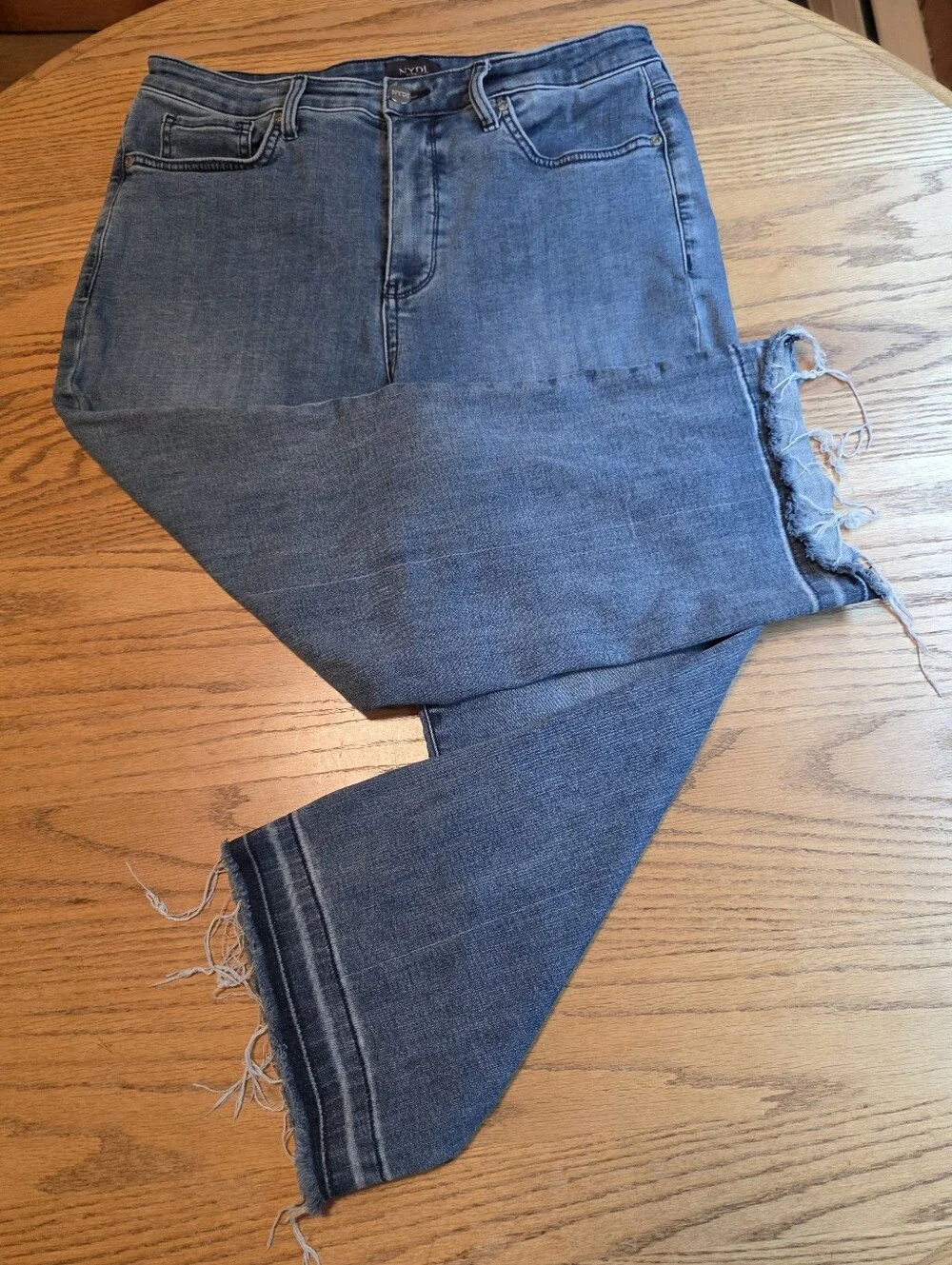 NYDJ Joni High-Rise Relaxed Capris Jeans Majestic Wash Size 12